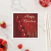 "Glückliches Weihnachts" Kerzen u. -schein Serviette (Beispiel)