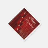 "Glückliches Weihnachts" Kerzen u. -schein Serviette (Ecke)