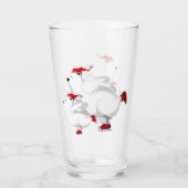 Glückliches Weihnachtsbärglas Glas (Rückseite)