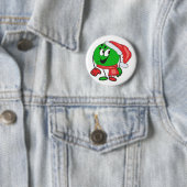 Glückliches WeihnachtsBowlingsball, der eine Button (Beispiel)