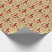 Glückliches Weihnachtsbrot Borzoi Geschenkpapier (Ecke)