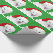 Glückliches Weihnachtskatze Geschenkpapier (Ecke)