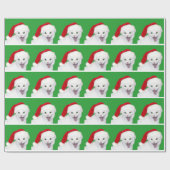 Glückliches Weihnachtskatze Geschenkpapier (Flach)