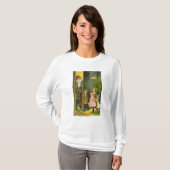 Glückliches Weihnachtskinder, die herein Sankt T-Shirt (Vorne ganz)