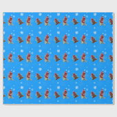 Glückliches Weihnachtsspielzeugroboter Geschenkpapier (Flach)