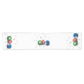 Glückliches Weihnachtsverzierungen Kurzer Tischläufer (Horizontal)