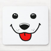 Glückliches Welpen-Gesicht Mousepad (Vorne)