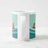 Glückliches Wikingerschiff Jumbo-Tasse (Rückseite)