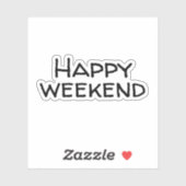 Glückliches Wochenende Aufkleber (Blatt)