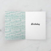 Glückliches Wort-Aqua Karte (Innenseite)