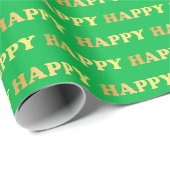 Glückliches Wortmuster Geschenkpapier (Rolleneckpunkt)