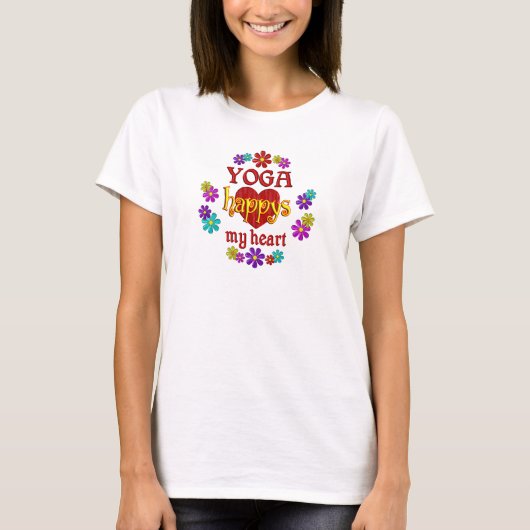 Glückliches Yoga T-Shirt (Vorderseite)