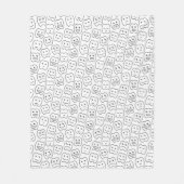 Glückliches Zahn-Muster Fleecedecke (Vorderseite)