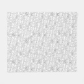 Glückliches Zahn-Muster Fleecedecke (Vorderseite (Horizontal))