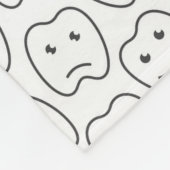 Glückliches Zahn-Muster Fleecedecke (Ecke)