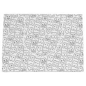 Glückliches Zahn-Muster Große Geschenktüte (Vorderseite)