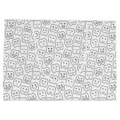 Glückliches Zahn-Muster Große Geschenktüte (Rückseite)