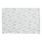 Glückliches Zahn-Muster Kissenbezug (Vorderseite-Links)