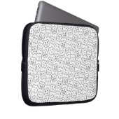 Glückliches Zahn-Muster Laptopschutzhülle (Vorne Rechts)