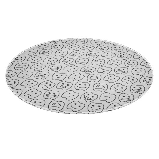 Glückliches Zahn-Muster Schneidebrett (Ecke)