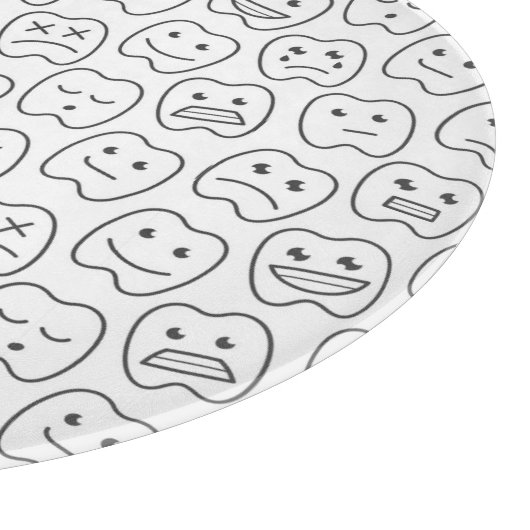 Glückliches Zahn-Muster Schneidebrett (Ecke)