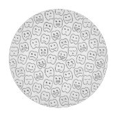 Glückliches Zahn-Muster Schneidebrett (Vorderseite)