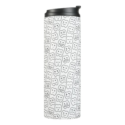 Glückliches Zahn-Muster Thermosbecher (Nach links gedreht)