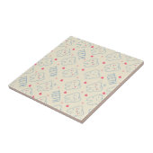 Glückliches Zahn-Pastellmuster Fliese (Seite)