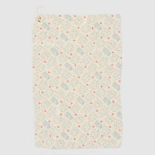 Glückliches Zahn-Pastellmuster Golfhandtuch (Vorderseite)