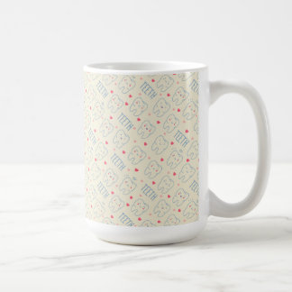 Glückliches Zahn-Pastellmuster Kaffeetasse