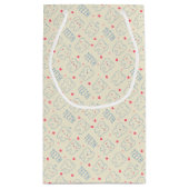 Glückliches Zahn-Pastellmuster Kleine Geschenktüte (Rückseite)