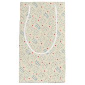 Glückliches Zahn-Pastellmuster Kleine Geschenktüte (Vorderseite)