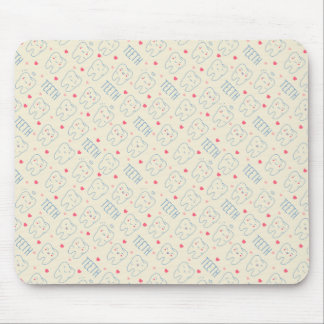 Glückliches Zahn-Pastellmuster Mousepad