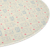 Glückliches Zahn-Pastellmuster Schneidebrett (Ecke)