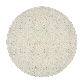 Glückliches Zahn-Pastellmuster Schneidebrett