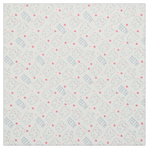 Glückliches Zahn-Pastellmuster Stoff