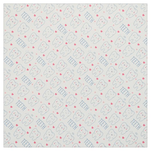 Glückliches Zahn-Pastellmuster Stoff (Muster)