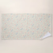 Glückliches Zahn-Pastellmuster Strandtuch (Vorderseite)