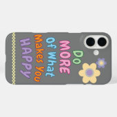 Glückliches Zitat Bunt Case-Mate iPhone Hülle (Rückseite (Horizontal))