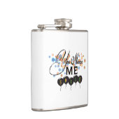 Glückliches Zitat mit Ballons - Du hast mich zum L Flachmann (Rechts)