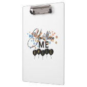 Glückliches Zitat mit Ballons - Du hast mich zum L Klemmbrett (Links)