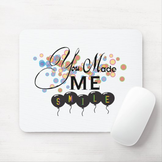 Glückliches Zitat mit Ballons - Du hast mich zum L Mousepad (Mit Mouse)