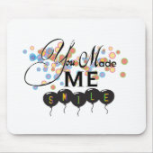 Glückliches Zitat mit Ballons - Du hast mich zum L Mousepad (Vorne)