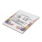 Glückliches Zuhause-Rezept Fliese (Seite)