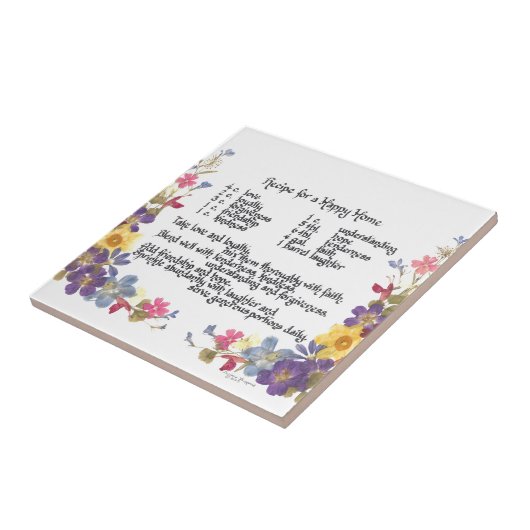 Glückliches Zuhause-Rezept Fliese (Seite)