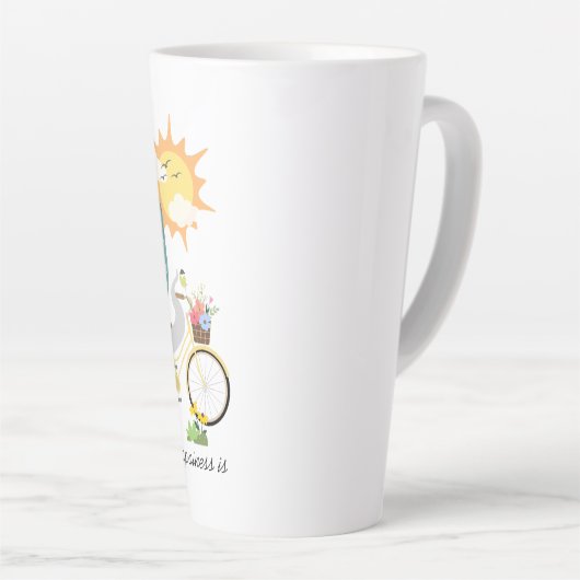 GLÜCKLICHKEIT IST Chow Corgi-latte Tasse (Rechte Ecke)