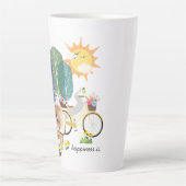 GLÜCKLICHKEIT IST Chow Corgi-latte Tasse (Vorderseite)