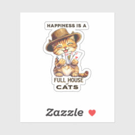 GLÜCKLICHKEIT IST EIN VOLLSTÄNDIGES HAUS VON KATZK AUFKLEBER