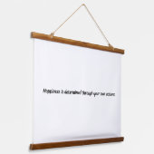 Glücklichkeits-Holz-Topped-Wandteppiche Wandteppich Mit Holzrahmen (Gewinkelt)