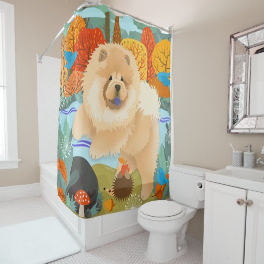 GLÜCKLICHKEITSBLUEBIRDS KLEINER Stoffvorhang Duschvorhang (Beispiel)